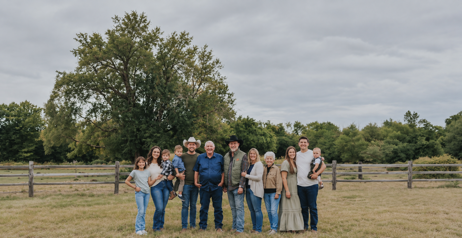 The Schrag family at Diamond Springs Ranch